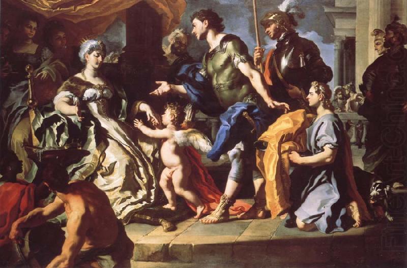 Francesco Solimena Dido Receiving Aeneas and Cupid Disguised as Ascanius china oil painting image